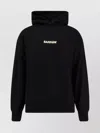 Barrow Kangaroo Pocket Cotton Sweatshirt In Black