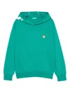 Barrow Logo Hooded Sweatshirt In Green