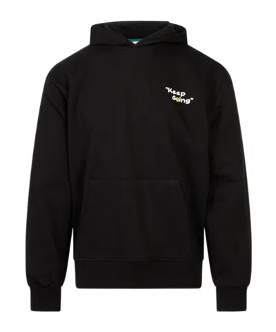 Barrow Keep Going Graphic-print Hoodie In Black