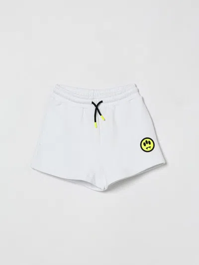 Barrow Kids Cotton Shorts With Logo In White