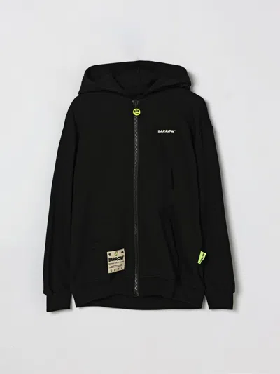 Barrow Kids Hooded Zip Sweatshirt In Black