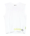 Barrow Kids Logo Printed Crewneck Tank Top In White