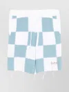 Barrow Knitted Checkered Shorts Drawstring Waist
