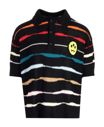 Barrow Knitted Polo Shirt In Black