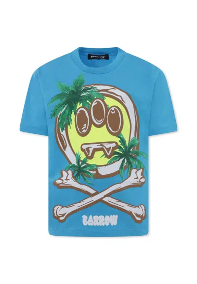 BARROW LIGHT BLUE T-SHIRT FOR KIDS WITH SMILEY
