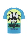 Barrow Light Blue T-shirt For Kids With Smiley In Blue