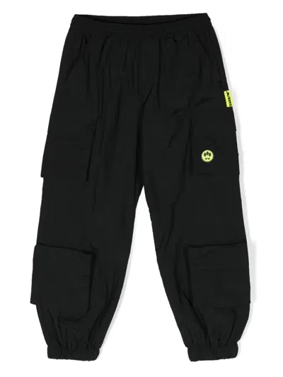 Barrow Kids' Logo-appliqué Cargo Trousers In Black