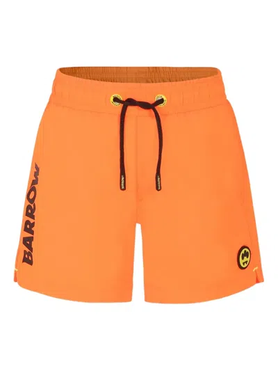 Barrow Logo-appliqué Swim Shorts In 橘色