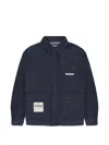 Barrow Logo-detail Buttoned Jacket In Blue
