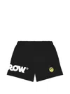 Barrow Logo-detail Drawstring Shorts In Black