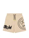 Barrow Logo-detail Drawstring Shorts In Neutral