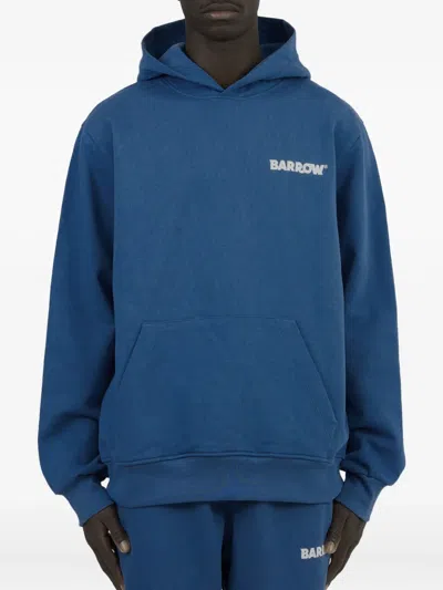 Barrow Logo-detail Hoodie In Blue