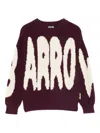 Barrow Logo-detail Knit Sweater In Red
