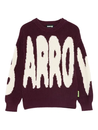 Barrow Kids' Logo-detail Knit Sweater In Red