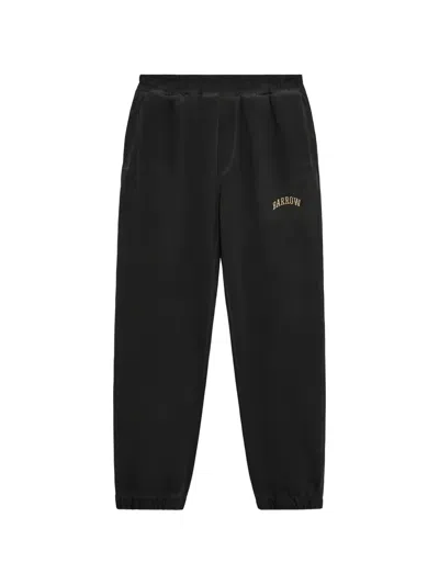Barrow Logo-detail Trousers In Black