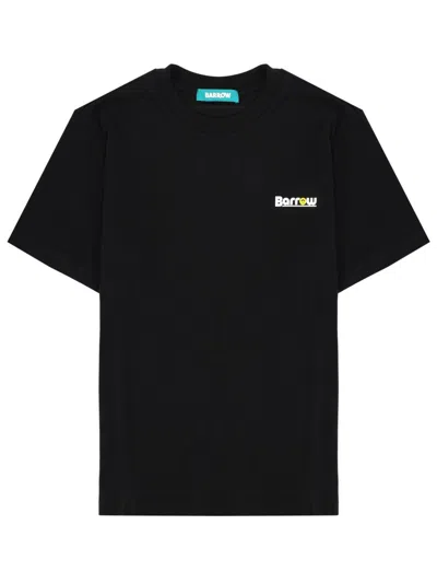 Barrow Logo E Stamp Mini T-shirt In Black