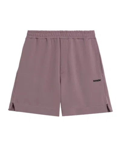 Barrow Logo Elastic-waist Shorts In Brown