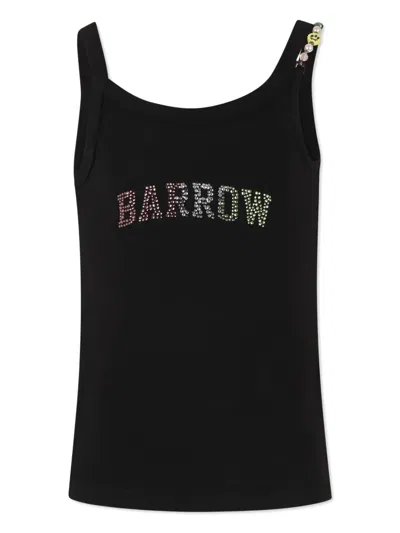 Barrow Kids' Logo-embellished Tank Top In Black