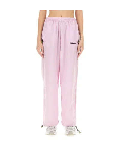 Barrow Logo-print Elasticated-waist Trousers In Pink