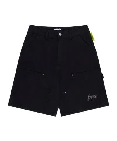 Barrow Logo-embroidered Bermuda Shorts In Black