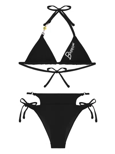 Barrow Kids' Logo-embroidered Bikini In Black