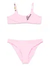 Barrow Logo-embroidered Bikini In Pink