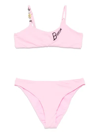 Barrow Kids' Logo-embroidered Bikini In Pink