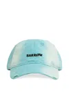 Barrow Logo Embroidered Distressed Cap In Blue