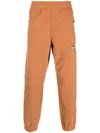 Barrow Logo-embroidered Fleece Sweatpants In Brown