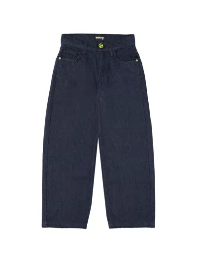 Barrow Kids' Logo-embroidered Jeans In Blue