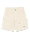 Barrow Logo-embroidered Shorts In Neutrals