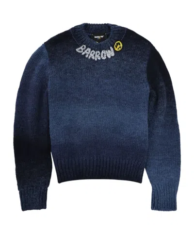 Barrow Kids' Logo Embroidered Sweater In Blue