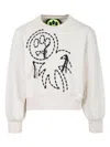 Barrow Ivory Sweatshirt For Girl With Smiley In 中性色