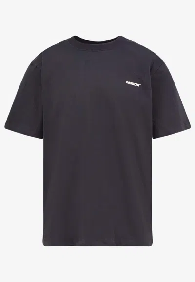 Barrow Logo Embroidered T-shirt In Black