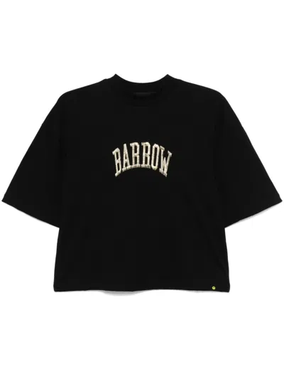 Barrow Logo-embroidered T-shirt In Schwarz