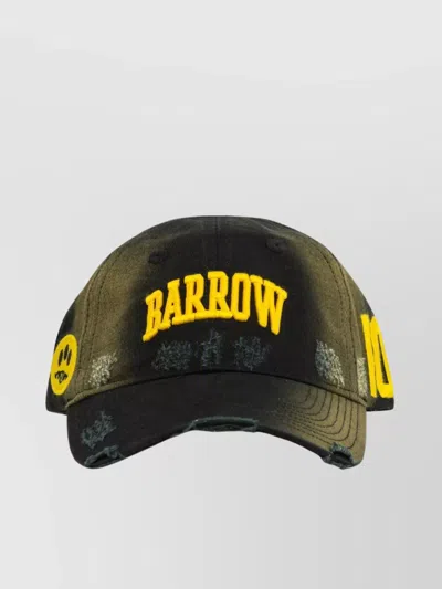 Barrow Logo Embroidered Vintage Distressed Hat In Black