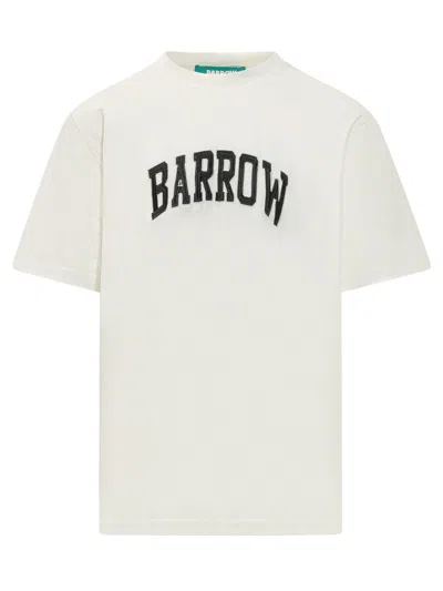 Barrow Logo Front T-shirt In Cocco