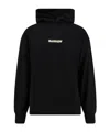 Barrow Kangaroo Pocket Cotton Sweatshirt In Black