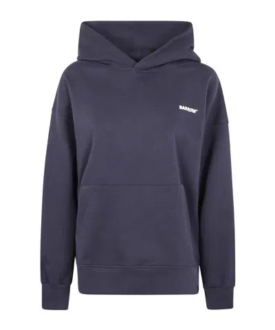 Barrow Logo Hooded Sweatshirt In Blue