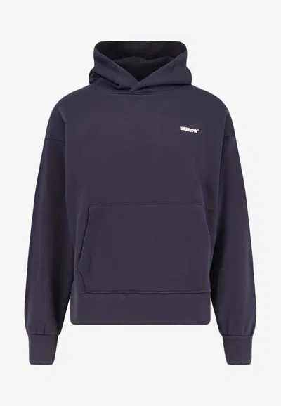 Barrow Logo Hooded Sweatshirt In Blue