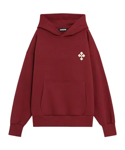 Barrow Logo Hooded Sweatshirt In Burgundy