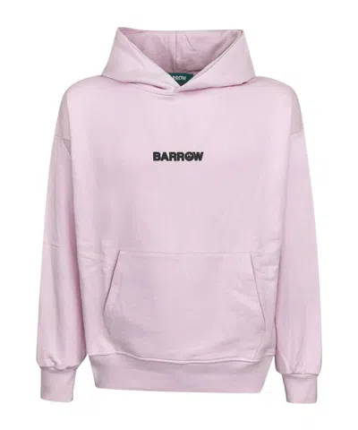 Barrow Logo Hooded Sweatshirt In Purple