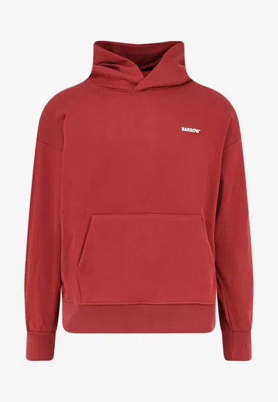 Barrow Logo Hooded Sweatshirt In Red