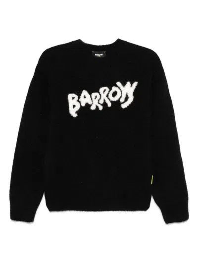 Barrow Kids' Logo-jacquard Sweater In Black