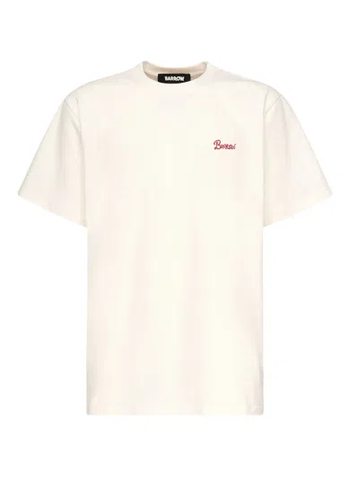 Barrow Logo Jersey T-shirt In Beige
