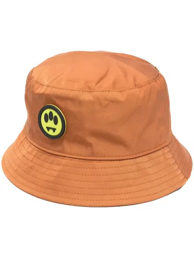 Barrow Logo-patch Dropped-brim Bucket Hat In Brown