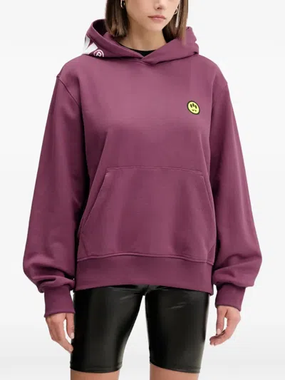 Barrow Logo-patch Hoodie In Purple