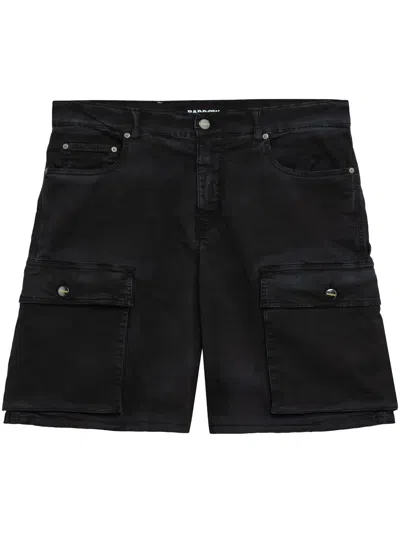 Barrow Logo-patch Shorts In Black