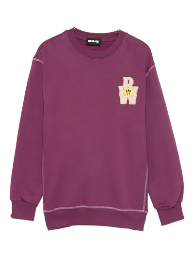 Barrow Kids' Logo-patch Sweatshirt In Pink