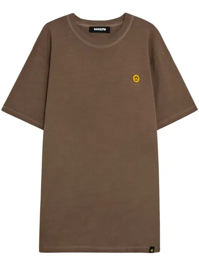 Barrow Logo-patch T-shirt In Brown